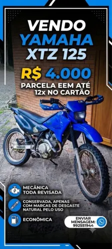 Yamaha XTZ 125 - Revisada e Econômica