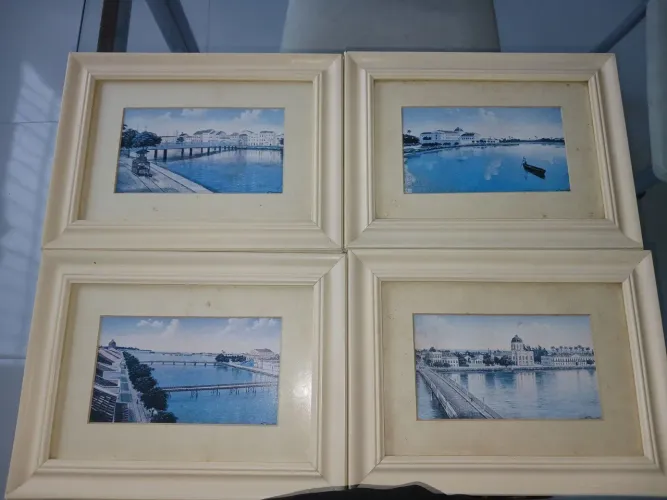 KIT 4 Quadros Recife Antigo - artista Camões- Casa da Cultura- 1855