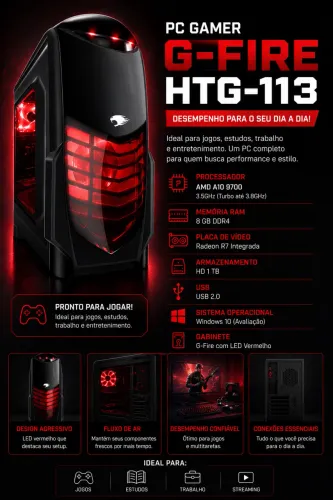 PC GAMER (PARA JOGOS/ESTUDOS) PROMOÇÃO
