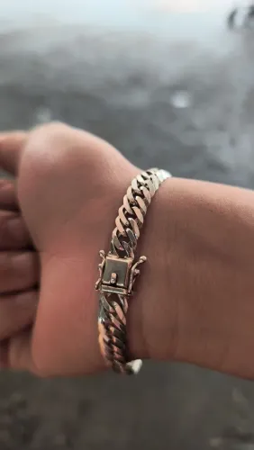 Pulseira de prata 925 / ELO DUPLO / FEIXO GAVETA