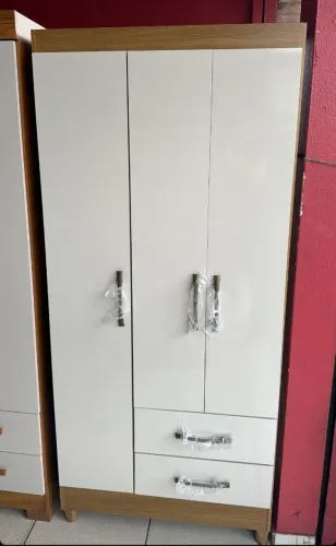Guarda Roupa de Solteiro com 2 Gavetas - Novo