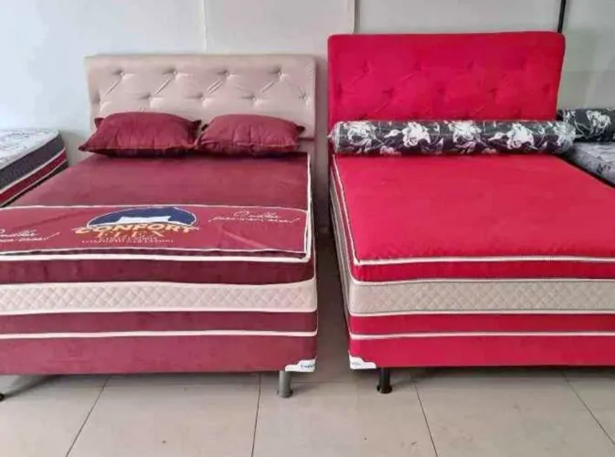 Cama casal unibox, colchão puro conforto!