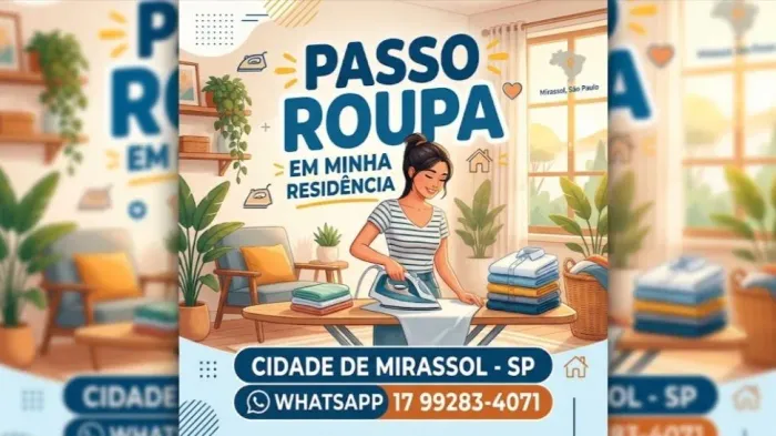 Passo roupa em minha casa