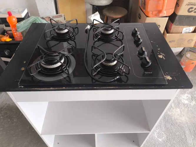 Cooktop Consul a Gás 4 Bocas com Grades Estáveis - CD060BE Preto