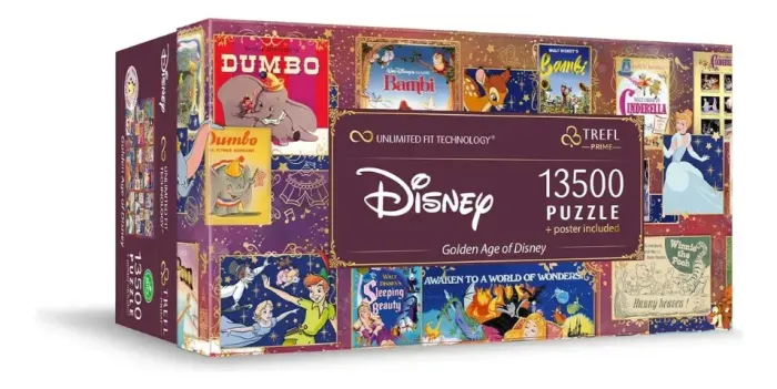 Quebra-cabeça Trefl Prime de 13.500 peças - A Era de Ouro da Disney
