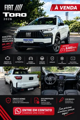 Fiat Toro Freedom 1.3 T270 4X2 Flex AUT 2026