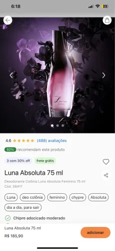 Vendo perfume Luna absoluta LACRADO
