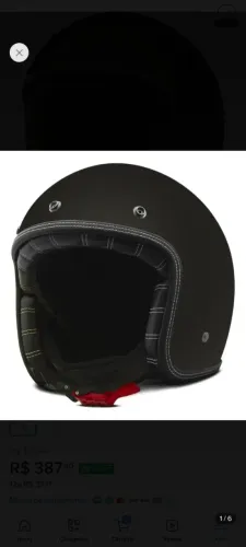 Capacete de moto, aberto custom. Tamanho 56