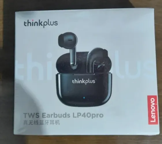 Fone Bluetooth Lenovo LP40pro cor preta (NOVO, LACRADO)