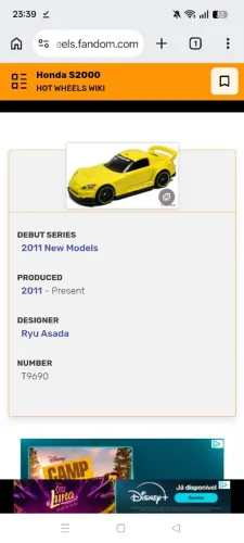 Honda s2000 Hotwheels