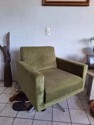 2 Poltronas giratórias em veludo
