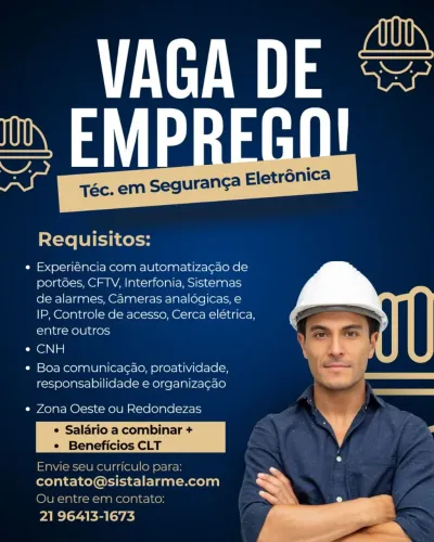 Técnico CFTV Portão eletrônico 