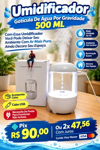 Umidificador De Gotículas De Água Anti-Gravidade