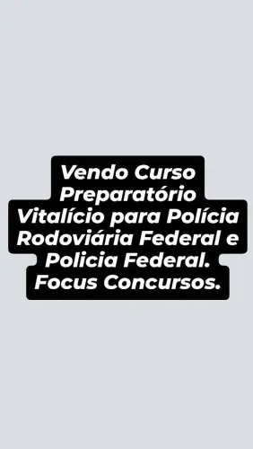 Curso Preparatório Vitalício PRF & PF