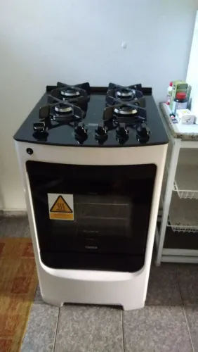 Fogão 4 Bocas Consul Com Mesa De Vidro Branco Bivolt - CFO4VAB