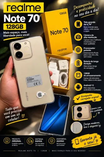 Realme Note 70 128gb (lacrado) garantia de um ano !