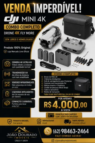 Drone Dji 4k combo fly more