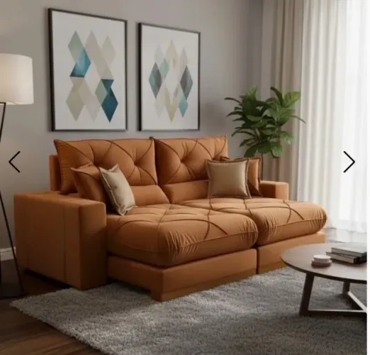 Sofá Retrátil Reclinável Bellagio 2,50m Veludo 