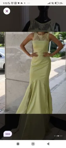 Vestido festa longo da marca iorane,Tam 38 , na cor verde candy ( verde bem clarinho )