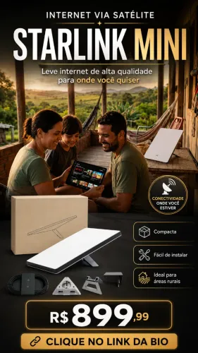 Kit De Internet Via Satelite Starlink Mini Branco