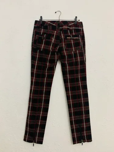 Calça Anímale Tamanho 38 Preto Xadrez Stretch Bom Estado