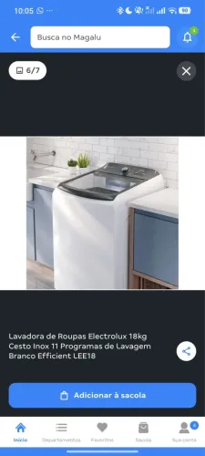 Máquina de lavar Electrolux 18kg nova lacrada