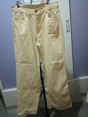 Calça Wide Leg Bege tamanho 46