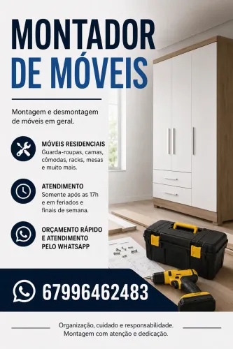 Montagem e desmontagem de móveis.