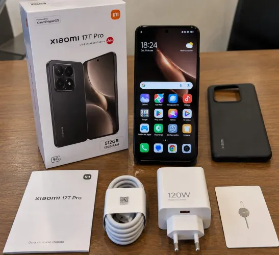 Xiaomi 17t pro 512gb azul, NOVO na caixa