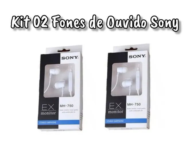 Kit 02 Fones de Ouvido Sony MH-750