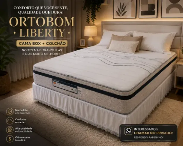 Cama Box Queen Size com Colchão