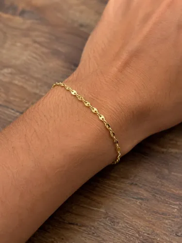 Pulseira Masculina de Ouro 18k 4,3g - Modelo Premium