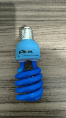 Lâmpada Azul Taschibra Espiral Colorida 15w