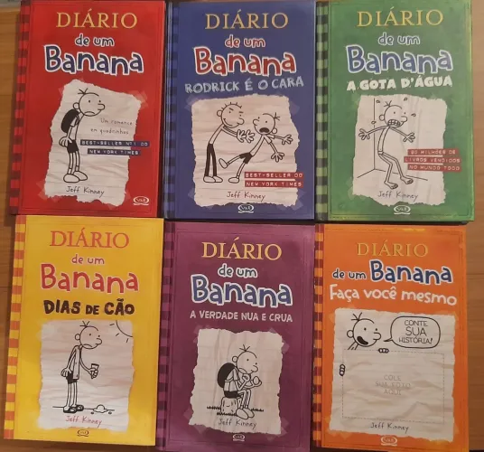 Diário de um Banana (do 1 ao 6) o "Faça Você Mesmo" tem algumas páginas usadas Jeff Kinney