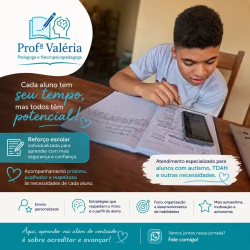 Aula de reforço escolar e alfabetização 