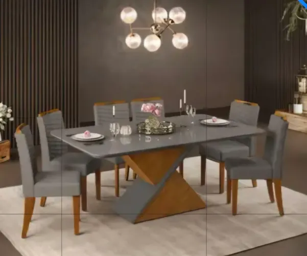 Vende-se conjunto mesa sala de jantar 6 cadeiras