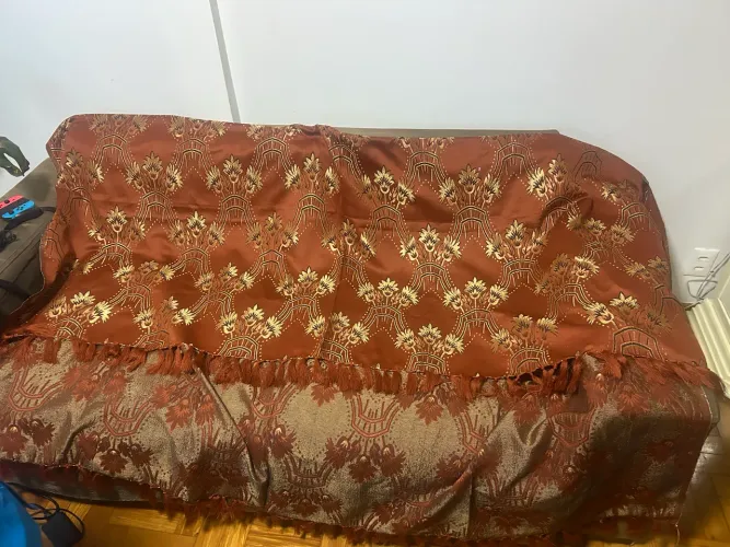 Colcha Indiana Decorativa com Franjas - Tecido Jacquard