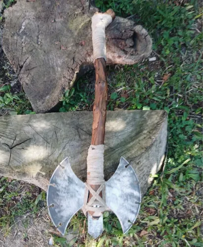 Machadinha De Xangô Umbanda Religião Aço Carbono Corte Duplo