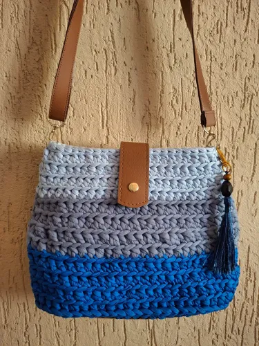 Bolsa crochê malha