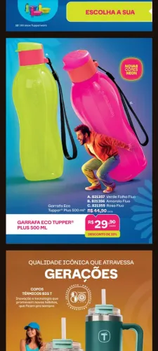 Garrafa Tupperware amarela 500ml