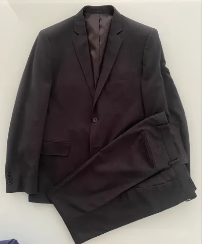 terno VR Slim cinza escuro paletó 48M calça 42M