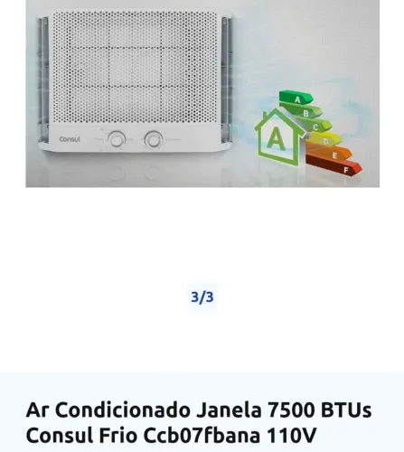 Ar condicionado 7500 Btus Consul