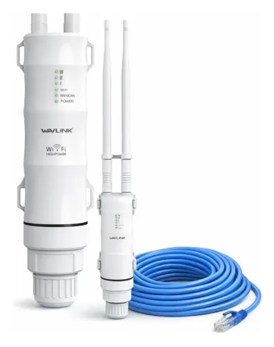 Roteador Wifi Externo Longa distância + 20M Cabo de Rede Cat5 RJ45