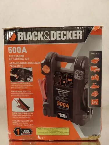 Auxiliador de Partida (12V) + Arrancador para Auto (500A) - Black & Decker