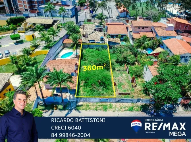 Terreno em Ponta Negra c/ 360 m² ao lado do Cond. Corais de PN