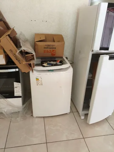 Kit Eletrodomésticos Brastemp + Electrolux - Geladeira e Fogão Novos + Máquina de Lavar
