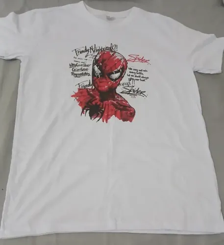 CAMISA DO HOMEM ARANHA - NOVA (BRANCA - G)