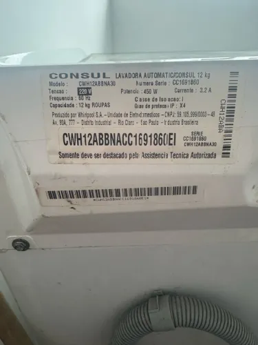 Máquina de lavar cônsul 12kg