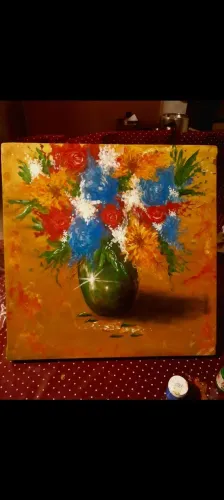 Quadros decorativos, pintados à mão em tela
