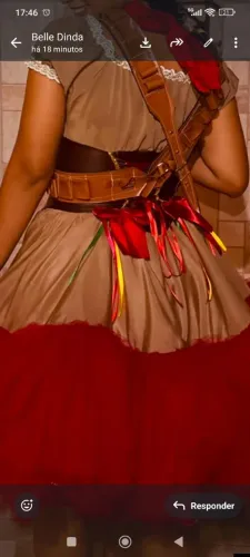 Vestido Maria bonita usado uma única vez